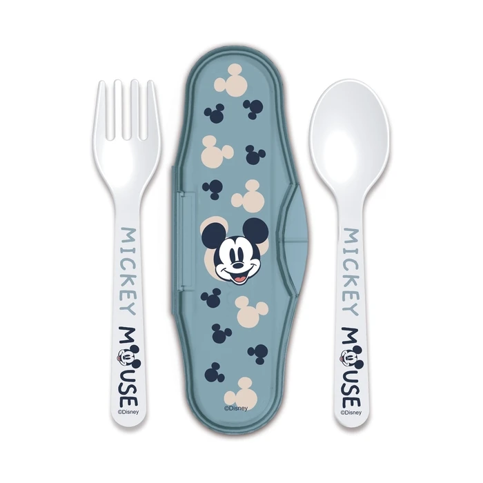 Stor Disney Mickey Mouse Full Of Smiles Toddler 2 Pcs PP Traveling Spoons