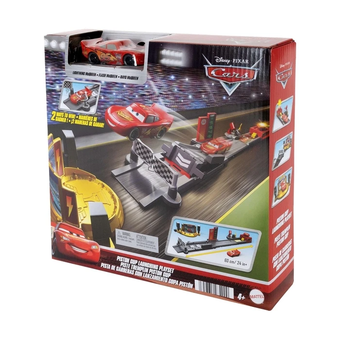 Μινιατούρα Mattel Disney Cars Lightning McQueen Piston Cup Launching Playset (JDJ02)