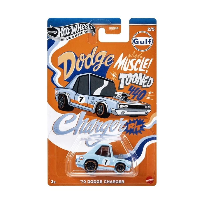 Αυτοκινητάκι Mattel Hot Wheels Silver Series Tooned Gulf Racing '70 Dodge Charger (JCB63)