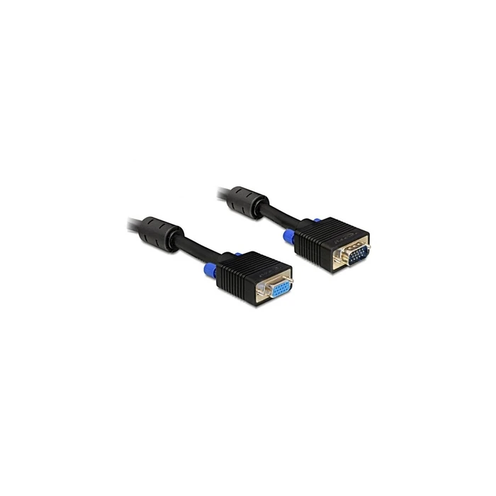 Delock VGA Cable D-Sub 15-pin Male to D-Sub 15-pin Female 3 m Black (Model 82565)
