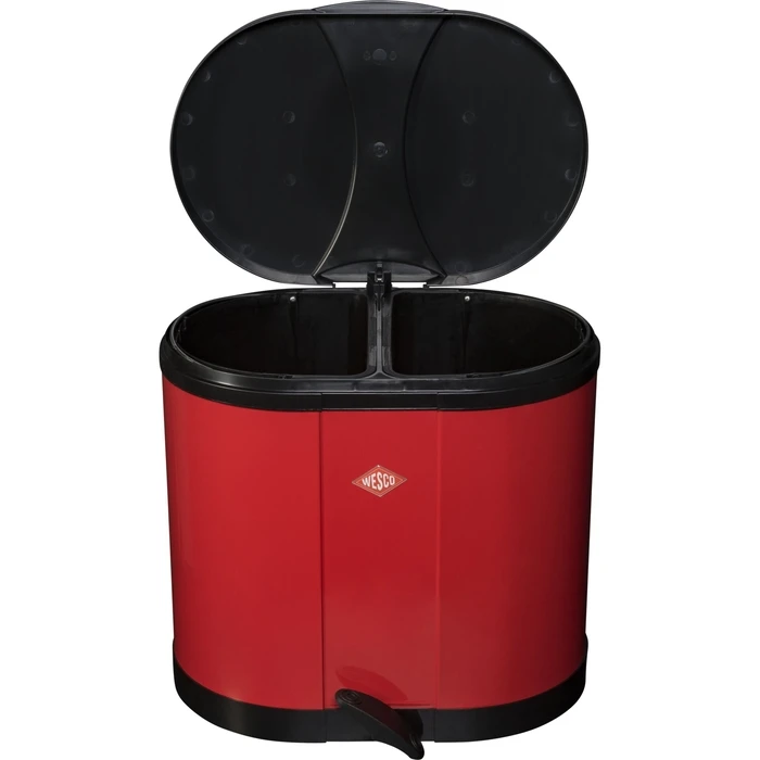 Wesco Plastic Trash Bin Red 45x36x45 cm Model 112747