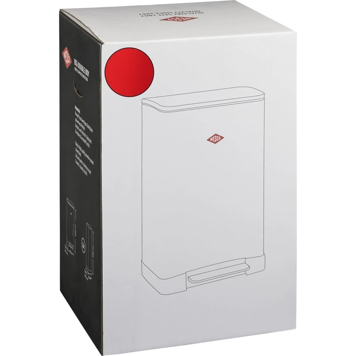 Wesco Plastic Waste Bin Red 112756
