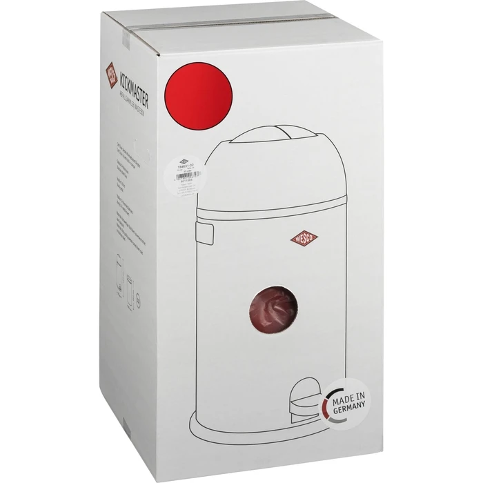 Wesco Plastic Trash Bin Red 112770