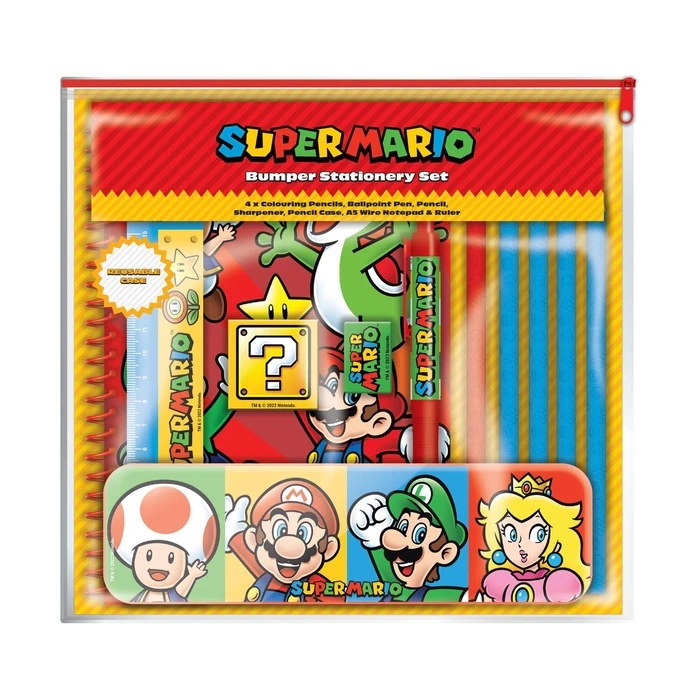 Σετ Γραφικής Ύλης Pyramid Super Mario Core Colour Block Bumper Stationery Set (SR74118)