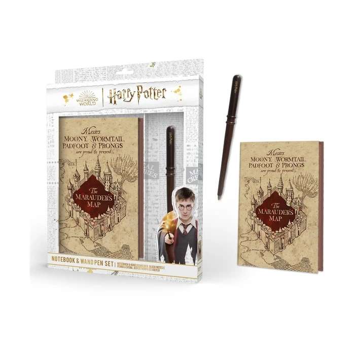 Σετ Γραφικής Ύλης Pyramid Harry Potter The Marauder's Map Premium Notebook & Wand Pen Set (SR74636)