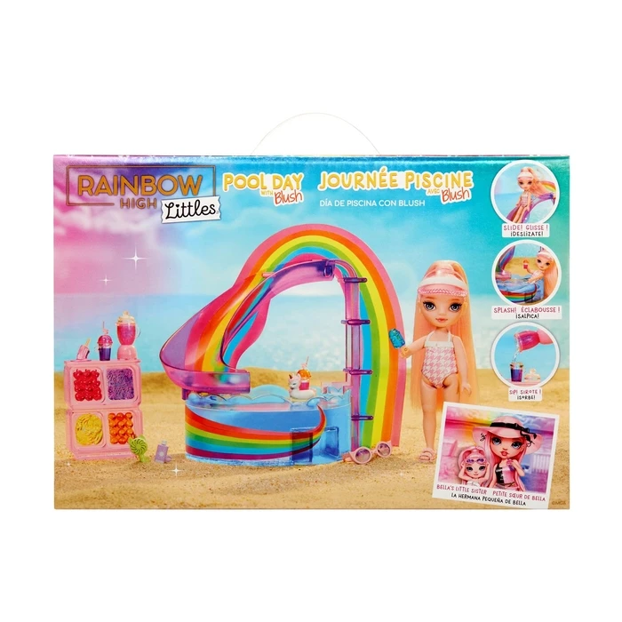Κούκλα MGA Rainbow High Littles Pool Day with Blush Blush Parker Playset (522249)