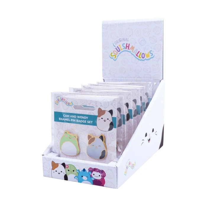 Κονκάρδες Fizz Squishmallows - Cam & Wendy Pin Badges x 2 CDU (350122)