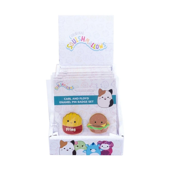 Κονκάρδες Fizz Squishmallows - Carl & Floyd Pin Badges x 2 CDU (350154)