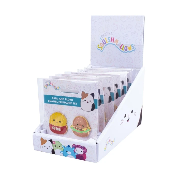 Κονκάρδες Fizz Squishmallows - Carl & Floyd Pin Badges x 2 CDU (350154)