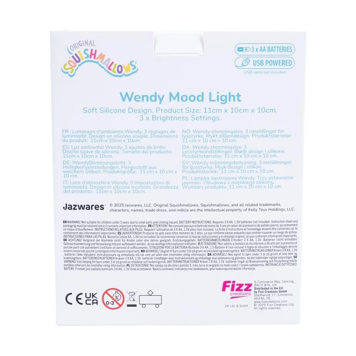 Διακοσμητικό Φωτιστικό Fizz Squishmallows - Wendy the Frog Mood (350062)