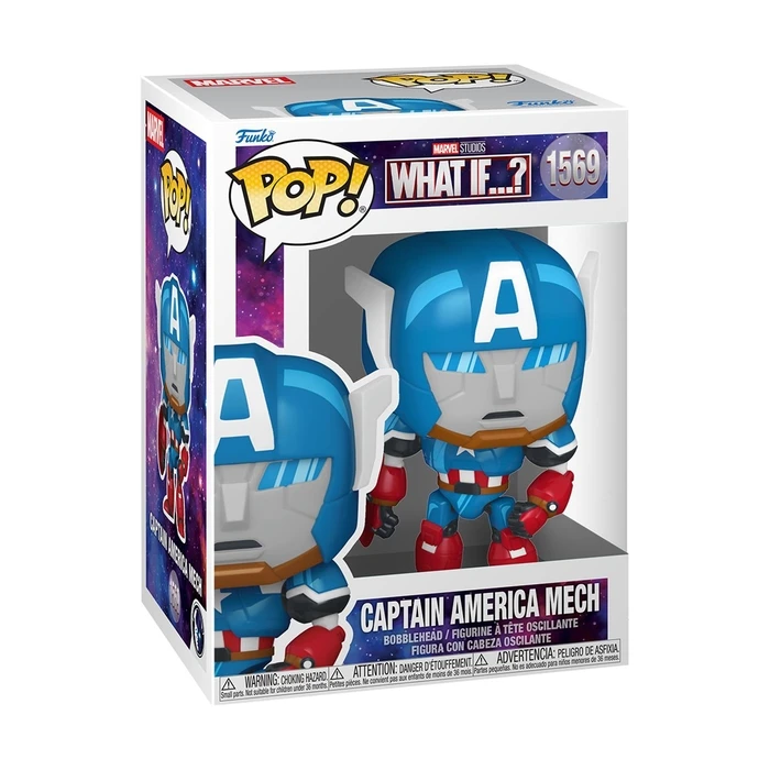 Funko Marvel Figure What If Captain America Mech Bobble Head Vinyl Figure