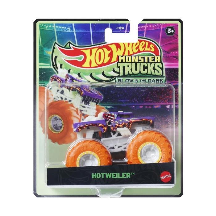 Mattel Hot Wheels Monster Trucks Hotweiler Vehicle Glow In The Dark
