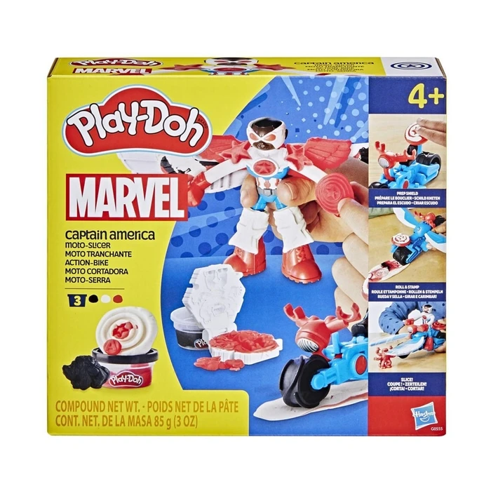 Πλαστελίνη Hasbro Play-Doh Marvel: Captain America - Moto-Slicer (G0555)