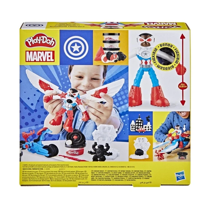 Πλαστελίνη Hasbro Play-Doh Marvel: Captain America - Moto-Slicer (G0555)