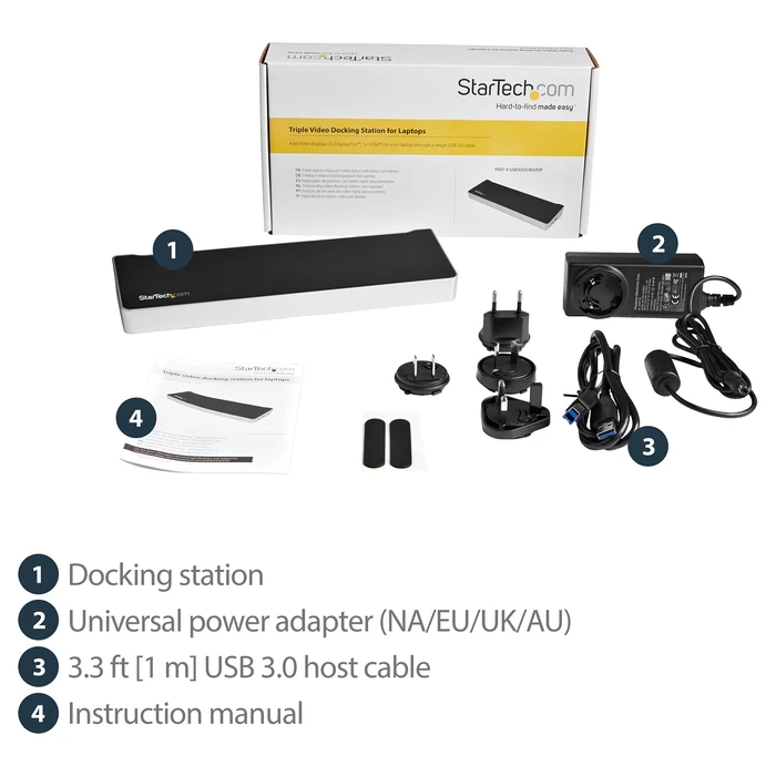 Docking Station StarTech Triple-Video Laptop - USB 3.0