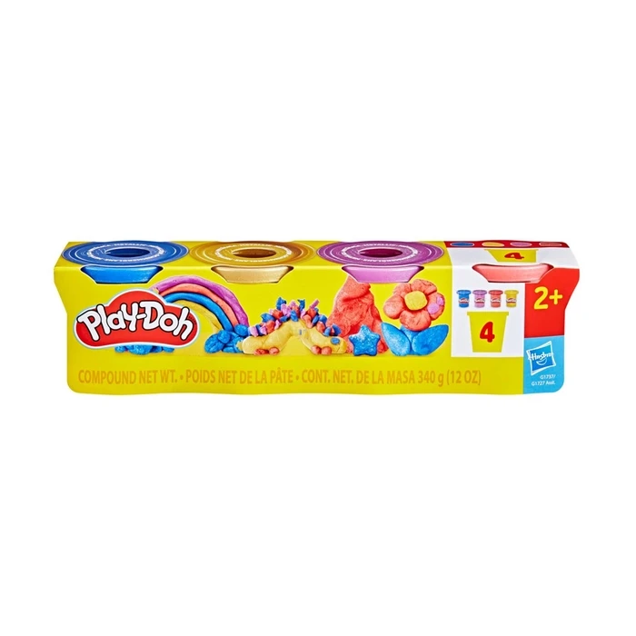 Πλαστελίνη Hasbro Play-Doh: Specialty Compound - Shimmery Metallics 4 Pack (G1737)