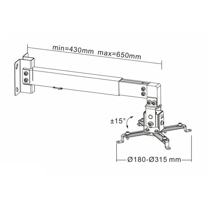 Projector Wall Mount Cabletech DM 0148 1