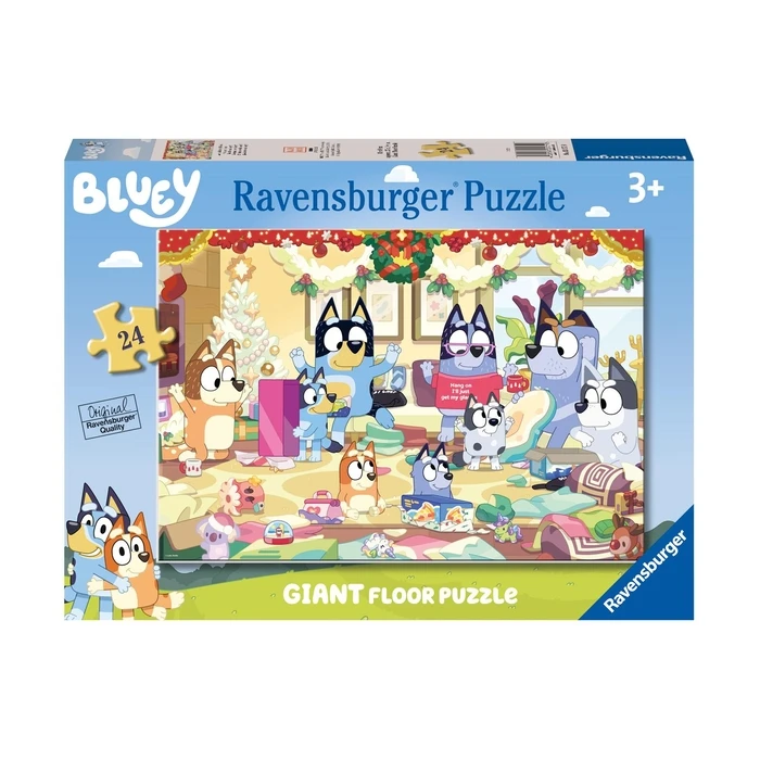 Παζλ Ravensburger Giant Floor Puzzle Bluey Christmas with Bluey (24 pcs) (03171)
