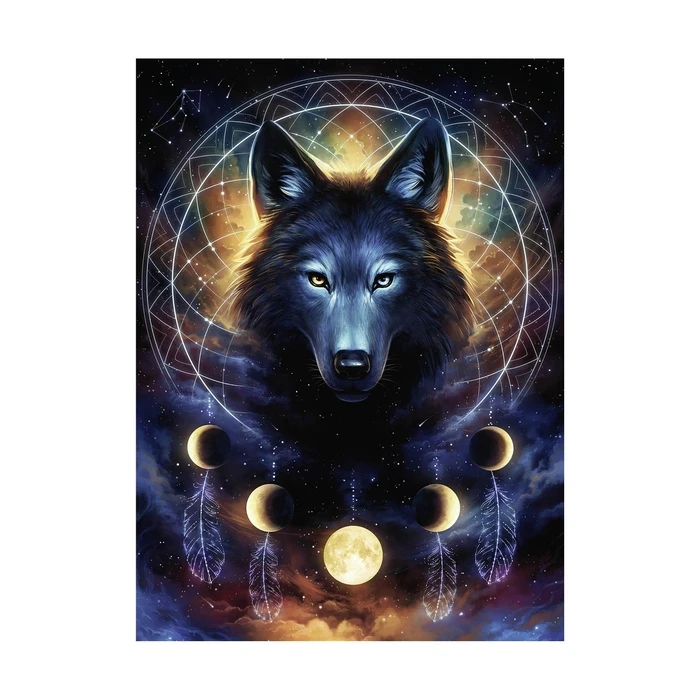 Παζλ Ravensburger Starline - Wolf (Glow in the Dark) (500 pcs) (12000442)