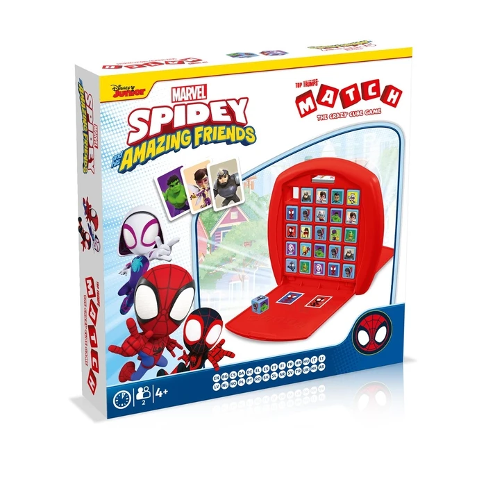Παιχνίδι με Κάρτες Winning Moves Top Trumps Match Marvel Spidey  His Amazing Friends Τhe Crazy Cube Game (English Language) (WM04798-ML1-6)