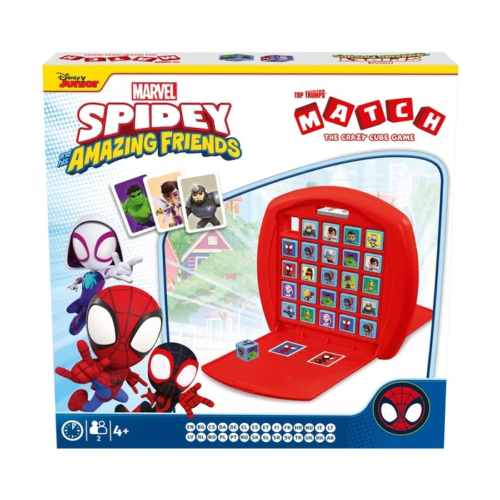 Παιχνίδι με Κάρτες Winning Moves Top Trumps Match Marvel Spidey  His Amazing Friends Τhe Crazy Cube Game (English Language) (WM04798-ML1-6)