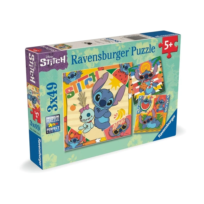 Παζλ Ravensburger Disney Puzzle: Stitch Aloha (3x49 pcs) (12004114)
