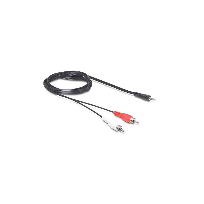 DeLock Audio Cable 3.5mm Stereo Male to 2x RCA Male, 10.00 m (Model 84277)