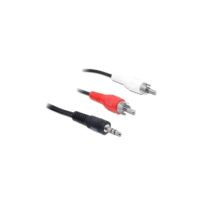 DeLock Audio Cable 3.5mm Stereo Male to 2x RCA Male, 10.00 m (Model 84277)