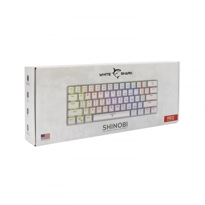 Gaming Πληκτρολόγιο White Shark Mechanical Keyboard Red Switch Gk-004211 White