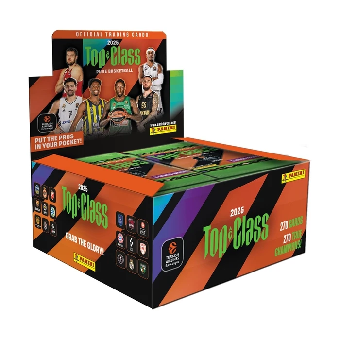 ΑυτοκόλληταPanini Euroleague Top Class: Display of 24 Packs (8 cards per pack)