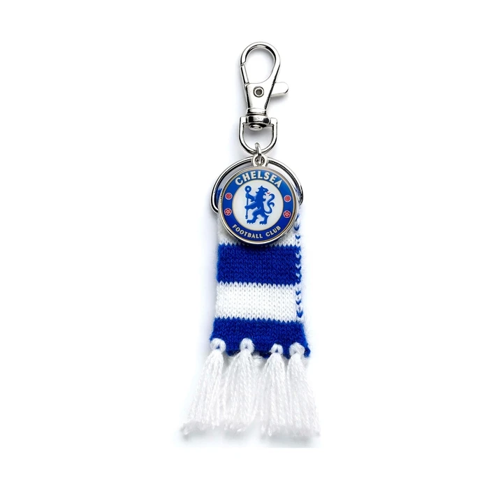 The Carat Shop Ltd Τσάντα μπρελόκ με κασκόλ και λογότυπο Chelsea FC Blue Stripe Scarf and Logo Backpack Hanger