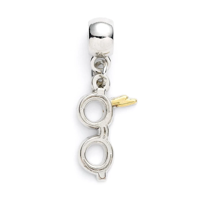 Harry Potter The Carat Shop Ltd Lightning Bolt with Glasses Slider Charm Silver