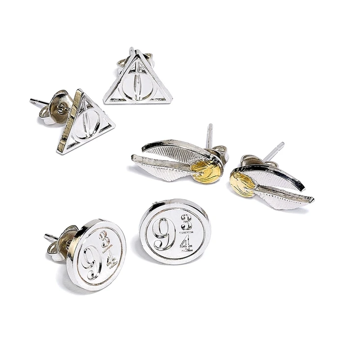 The Carat Shop Ltd Σκουλαρίκια σετ Deathly Hallows Golden Snitch Platform