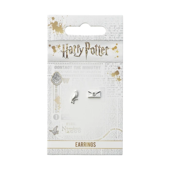 Harry Potter The Carat Shop Ltd Hedwig and Letter Stud Earrings