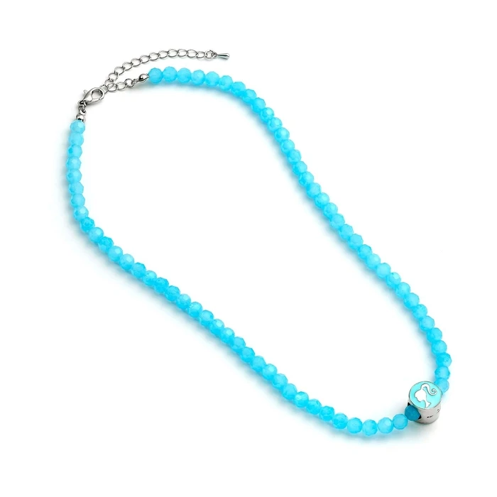 Κολιέ Carat Shop Barbie - Blue bead necklace with round Barbie - Bead Charm (BMN00005)