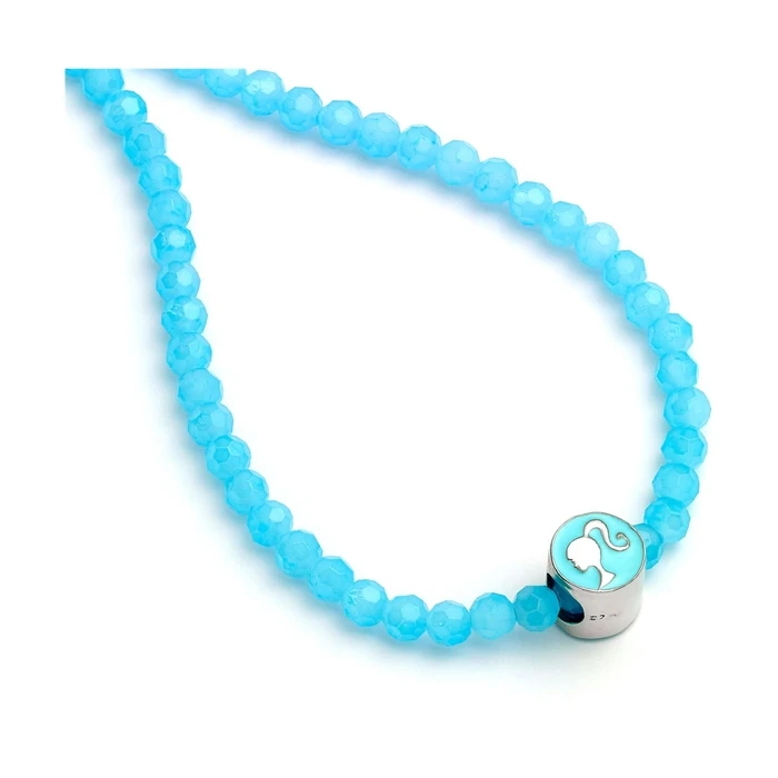 Κολιέ Carat Shop Barbie - Blue bead necklace with round Barbie - Bead Charm (BMN00005)