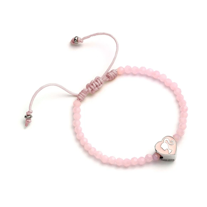 Barbie Βραχιόλι Φιλίας The Carat Shop Pink Bead με Χάντρα σε Σχήμα Καρδιάς