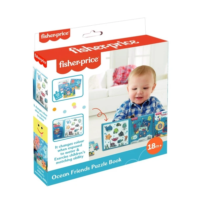 Παιχνίδι Μπάνιου Fisher-Price: Ocean Friends Puzzle Bath Book (F2240)