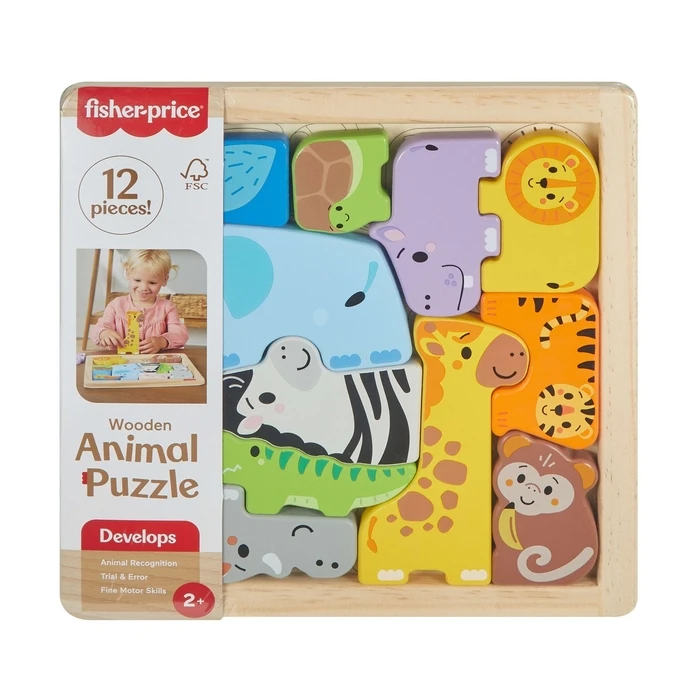 Παιδικό Puzzle Fisher-Price: Wooden Animal (JFG10)