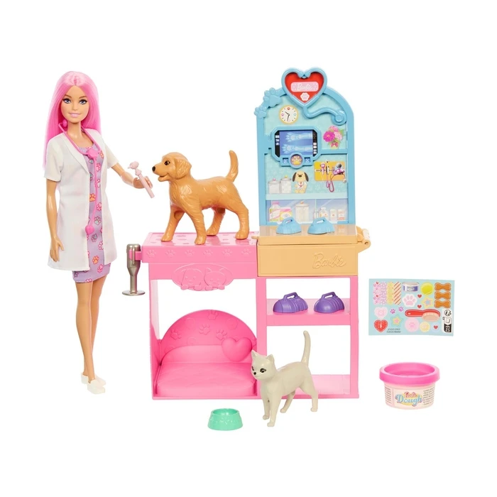 Κούκλα Mattel Barbie: You Can be Anything - Fast Cast Veterinarian Clinic and Accessories (JFX93)