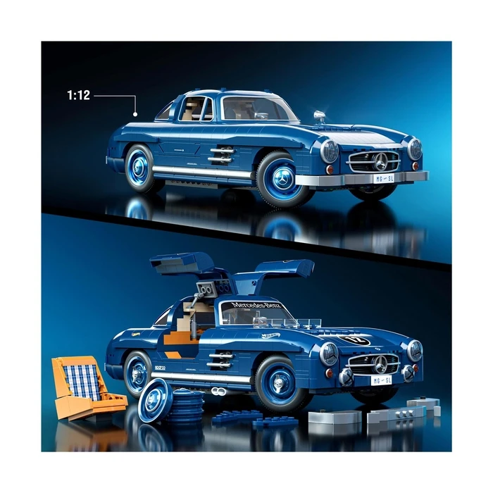 Mattel Brick Shop Hot Wheels Premium Series Mercedes-Benz 300 SL Building Set