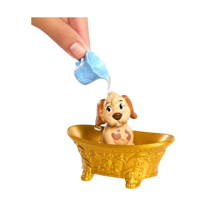 Κούκλα Mattel Disney Princess: Bella Bathe & Brush Dog - Fashion (JFC42)