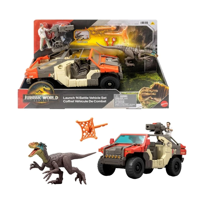 Φιγούρα Mattel Jurassic World: Movie Line Rebirth - Launch 'N Battle Vehicle Set (JGB59)