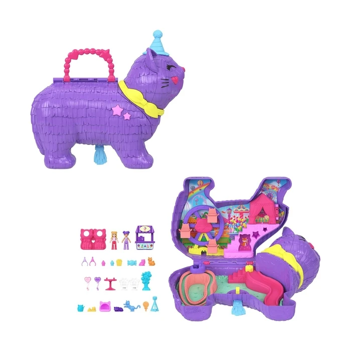 Μινιατούρα Mattel Polly Pocket: Mini Celebration Kitty Playset (JFT90)