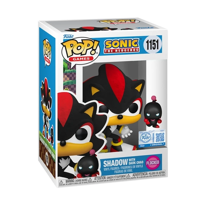 Funko Pop! Games: Sonic The Hedgehog - Shadow με Dark Chao (Flocked) (Ειδική Έκδοση) #1151