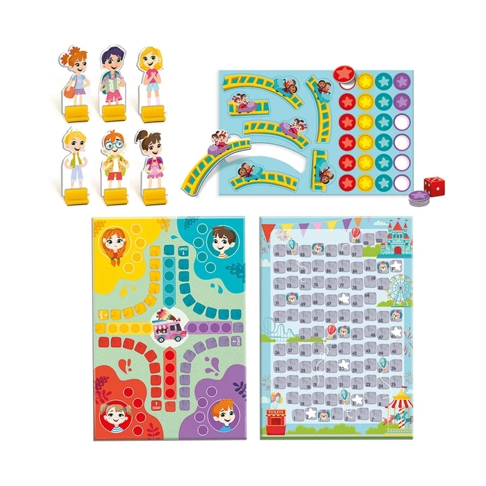 Luna Park Snake Board Game - "Griniaris" for 2-6 Players, Ages 4+ (AS COMPANY)