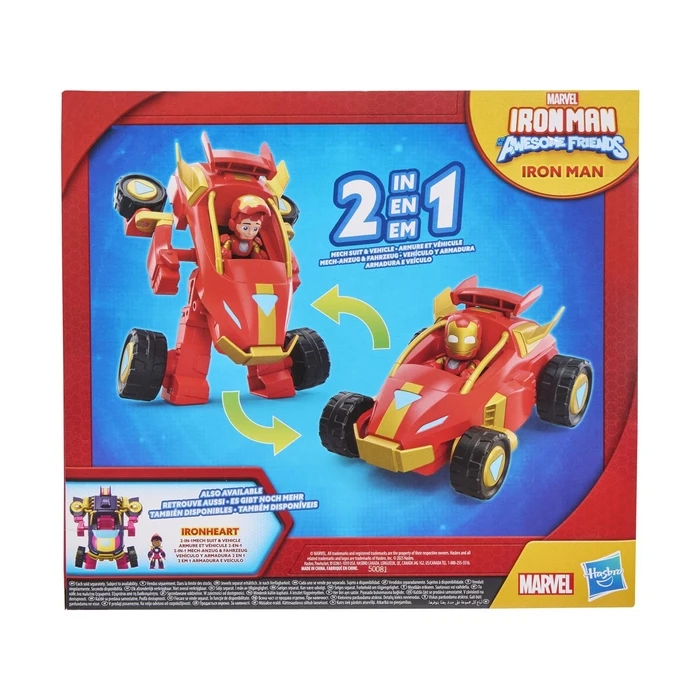 Φιγούρα Hasbro Marvel: Iron Man And His Awesome Friends - Iron Man 2 in 1 Mech Suit & Vehicle (G1474)