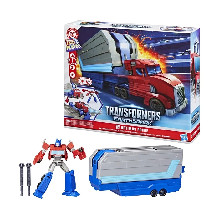 Φιγούρα Hasbro Transformers Truck to Playset: Earthspark - Optimus Prime Battle Trailer (G0750)