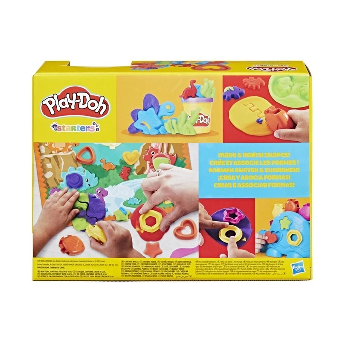 Πλαστελίνη Hasbro Play-Doh Starters: Doh & More - Shapes And Colors Dino (G0491)