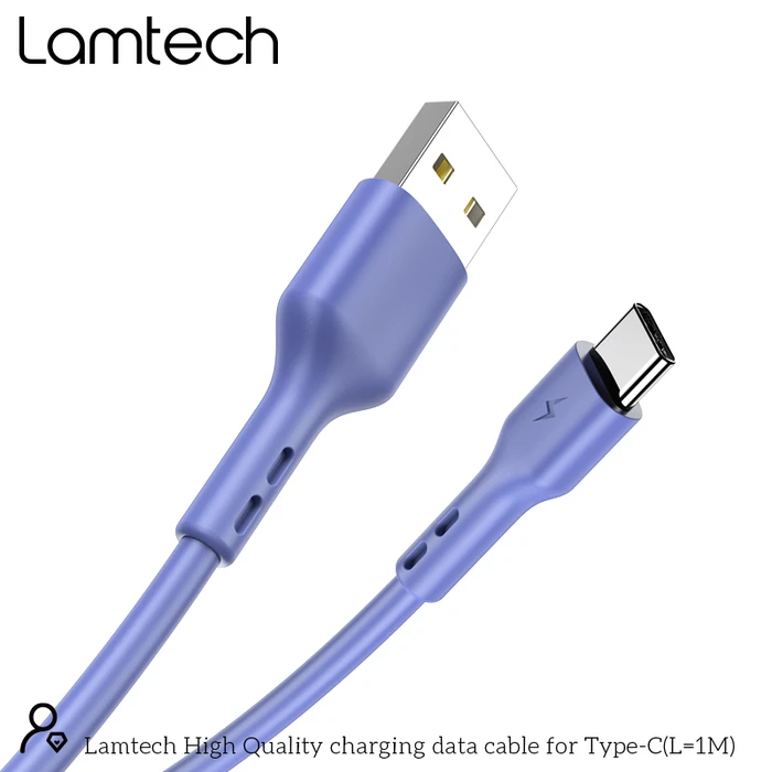Καλώδιo USB Lamtech Data Type-C 1m BLUE